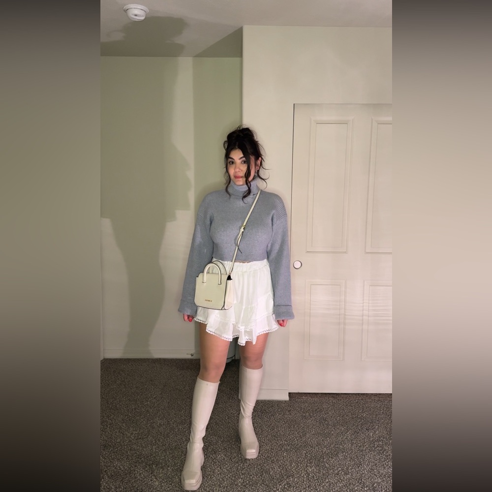 Cropped Turtleneck Sweater